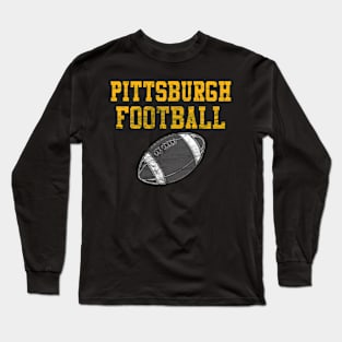 Vintage Pittsburgh Football Long Sleeve T-Shirt